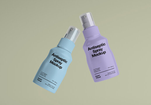 Antibacterial Spray Bottle Mockup