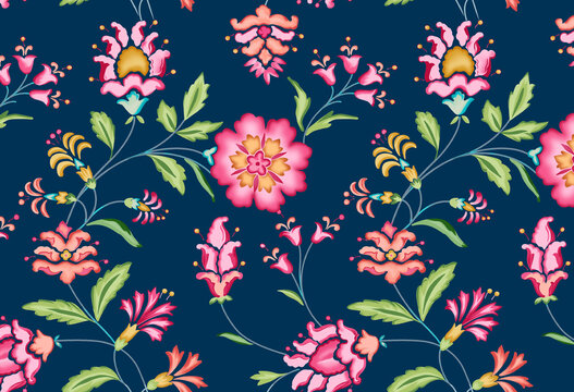 flower pattern allover seamless beautiful vintage abstract