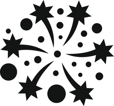 Stylized fireworks icon shape indicating a celebration, party, or success event