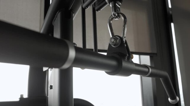 Pull down handle for back row in modern gym