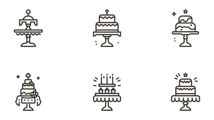 Elegant Cake Collection: An array of finely designed cakes stands as emblems of joy, celebration, and culinary artistry. Each unique creation, a perfect blend of sweetness and artistry. © Joynob