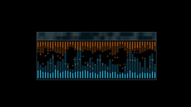 High-Tech Infographic HUD Interface with Animated Charts and Graphs