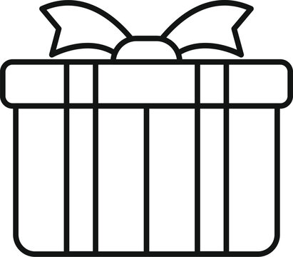 Gift box with a ribbon bow, representing celebration, presents, and surprise