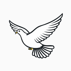 Fototapeta premium White Dove Flying