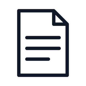 Document File Line Icon &mdash; Report Paper Vector Symbol