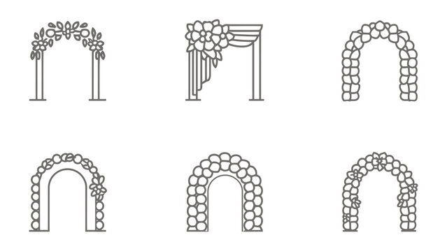 Elegant Archways for Ceremony: This image shows series of elegant archway designs, the quintessential gateway to unforgettable moments and cherished memories.