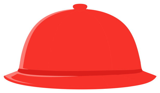 Red Pith Helmet Tropical Safari Sun Hat Headwear Accessory