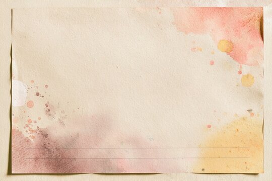 The illustration shows a piece of retro invoice paper designed with soft colors and a plain layout. It is suitable for crafting, note taking, or business uses