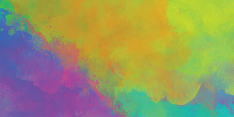 Fototapeta premium Premium background, Vibrant Abstract Watercolor Background with Yellow and Purple Tones