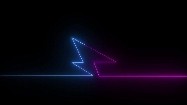 Abstract blue  and purple Arrow black Background with Modern Business Direction Design 4k video