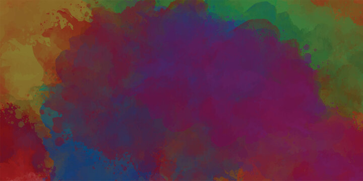 Deep Purple and Dark Multicolored Watercolor Texture for Background.