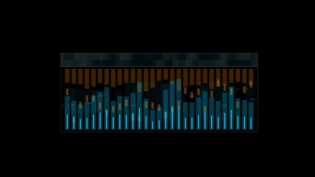 Modern Technology HUD Infographic with Dynamic Statistics Visualization Animation