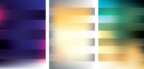 Fototapeta premium Gradient color blocks in yellow, green, and blue tones