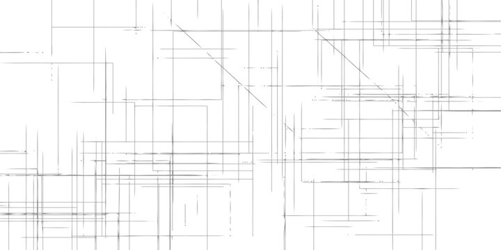 Geometric abstract composition with intersecting gray lines on clean white background