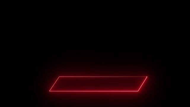 Glowing red Neon Light Waves on Black Background 4k video