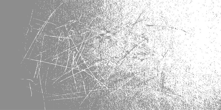 Textured grey gradient surface with heavy scratch marks and gritty grain vector graphic isolated on white background for professional aged and industrial design effects