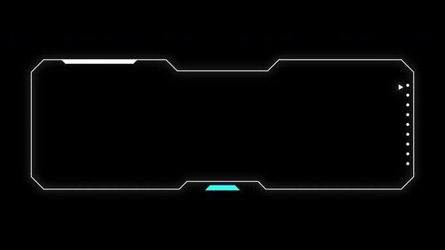 Futuristic HUD frame border with corner highlight elements