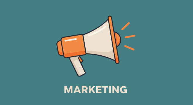 Marketing megaphone loudspeaker icon announcement.