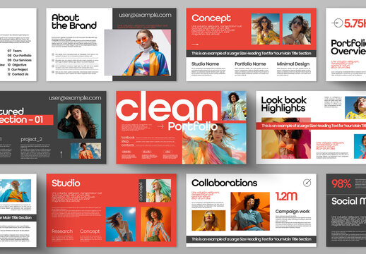 Clean Minimal Portfolio Presentation Template