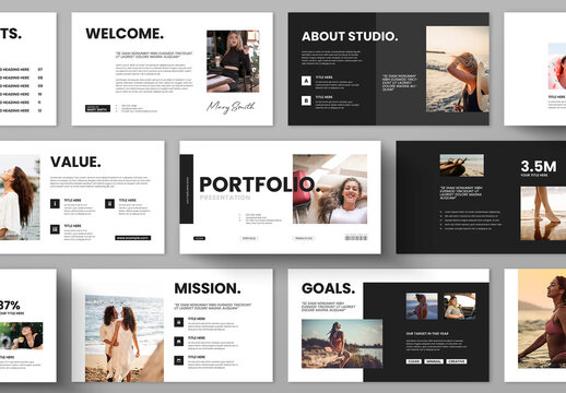 Modern Portfolio Presentation Template Layout