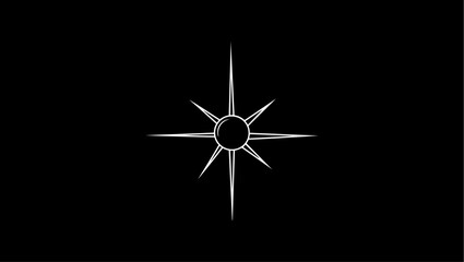 Fototapeta premium create a logo of light flare in black and white vector minimal logo icon, Round sweeping brush for robot vacuum cleaner Vector Image, Snow icon, Laser optic beam flash sparks linear ray lighting set, 