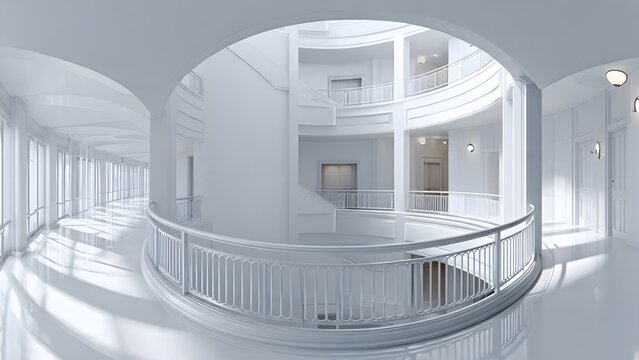 A 3d render of a modern residential building featuring a sleek architectural structure with glass windows a balcony and a new exterior design for a luxury apartment estate