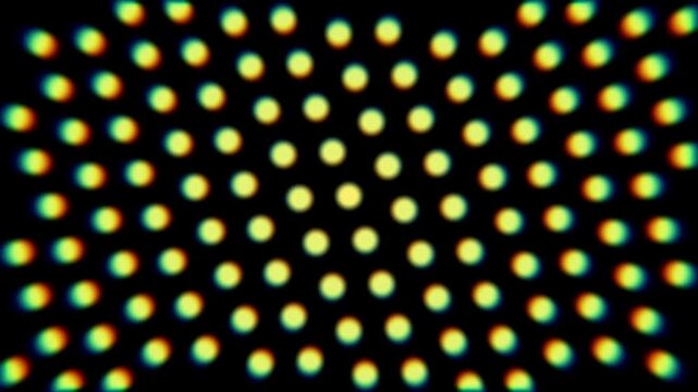 Minimal circular luminous dots pattern modern abstract seamless animation glowing geometry radial symmetry futuristic digital backdrop loopable motion design clean vibrant soft illumination gradient 
