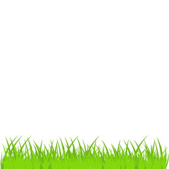 Fototapeta premium Green Grass Border Illustration