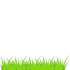 Fototapeta premium Green Grass Border Illustration