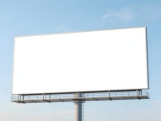 Obraz premium Blank Billboard Mockup for Outdoor Advertising, Empty Signboard with Copy Space for Marketing Campaign