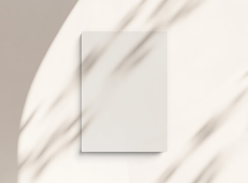 Empty book cover with shadows Mockup. Blank template of a catalog on white. 3D rendering