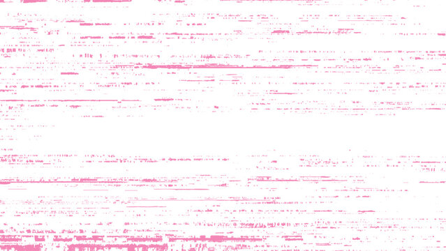 Glitchy pink and white digital noise error texture background with distorted lines and pixels