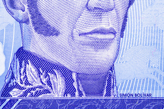 A high-resolution macro shot showcasing a segment of the(500 Mil) Venezuelan 