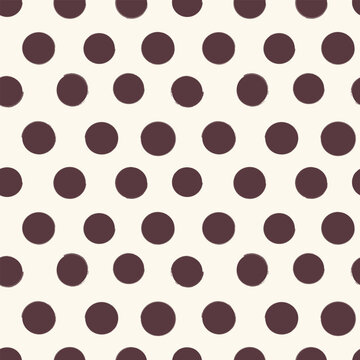 Polka dots trendy brown dots seamless fabric design pattern