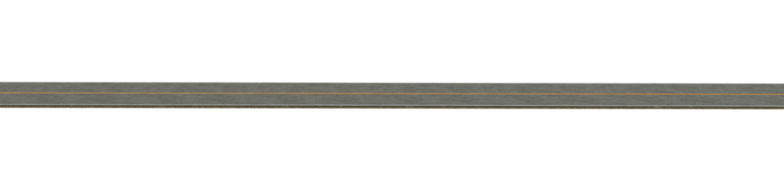 3d rendering straight asphalt road line with transparent background
