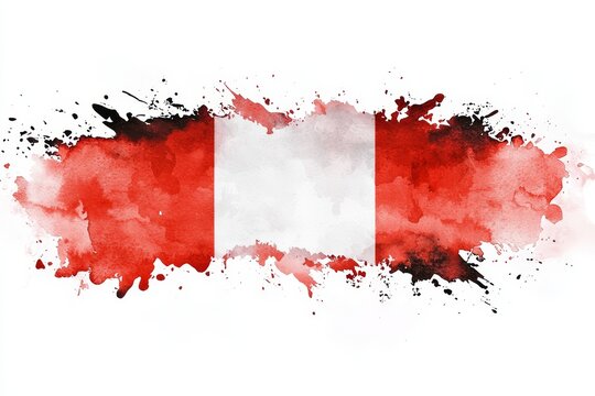 Beautiful splash art of the Polish flag on a clean background.