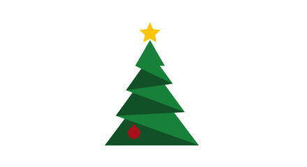 Fototapeta premium A simple Christmas tree graphic design.