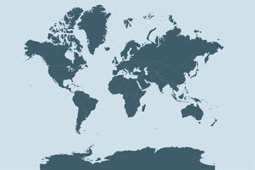 Fototapeta premium World Map With political map with countries and borders