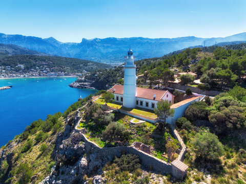 Far del Cap Gros in Port de Soller -  Mallorca, Balearic Islands, Spain