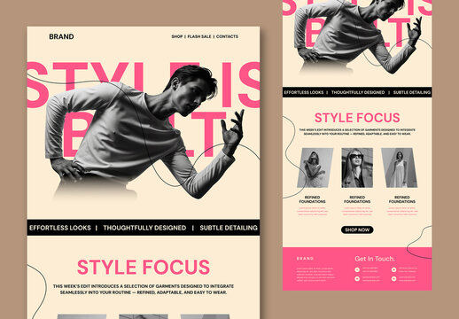 Fashion Email Newsletter Template Layout