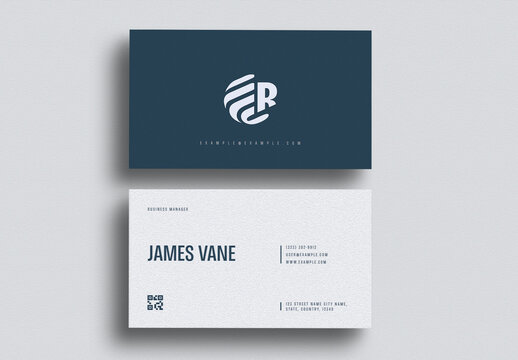 Minimal Corporate Business Card Template Letter Monogram Identity Branding Design