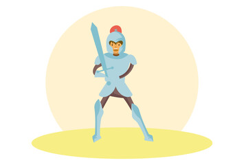 Fototapeta premium Food Armor Concept Illustration Vector Style