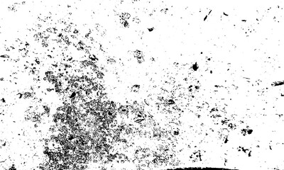Fototapeta premium High-contrast black and white grunge texture with splattered irregular patches and specks, distressed abstract background design for artistic, graphic, and decorative projects