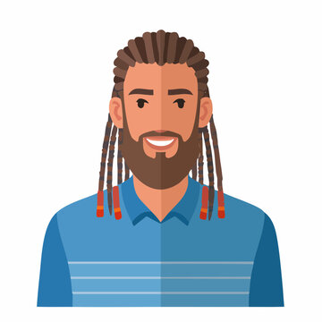 Man with Dreadlocks and Beard