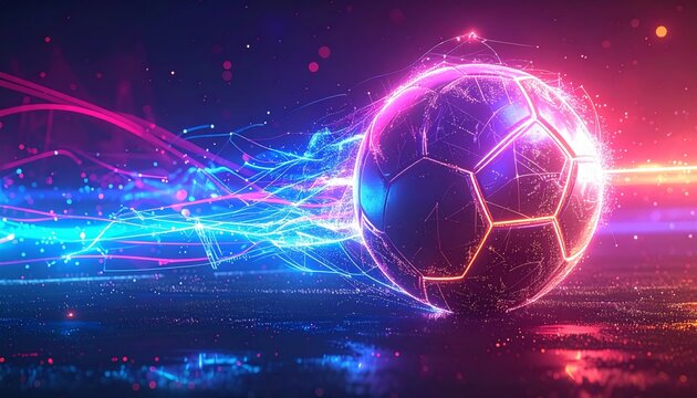 A global digital network illustration featuring an abstract blue technology background with fiber optics light spots and a binary data map of the world for global business communication