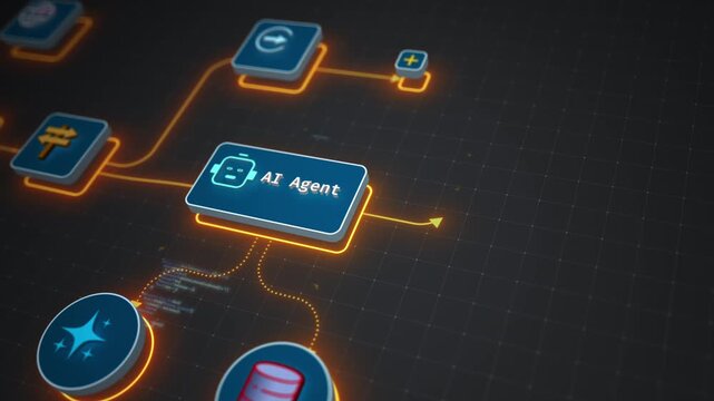 AI Agent Automating Workflow System Integration Process Motion Design Seamless Loop