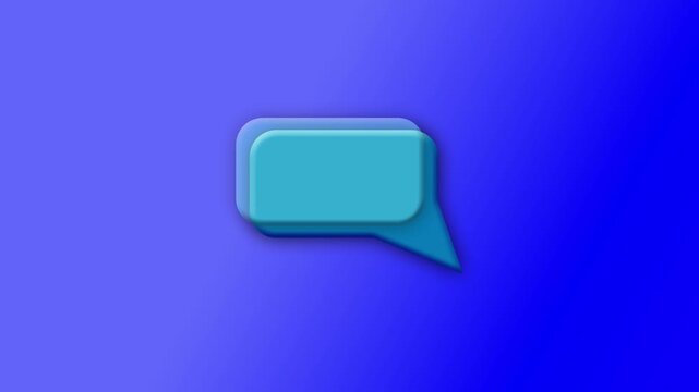 3D animated video chat app icon with blue gradient background