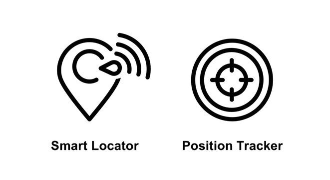 Smart locator and position tracker icons with position location navigation
