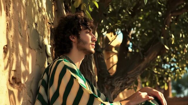 Joseph, Jacob&rsquo;s Beloved Son, Wearing a Beautiful Robe. Old Testament Story Scene
