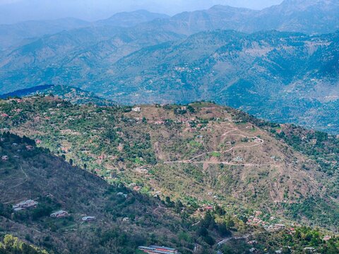  a Village scenic view of the Murree hill station